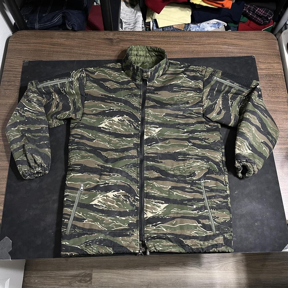 Combat Jacket Tiger Stripe Canvas Top Gun Vintage Vietnam Army Outdoor Bomber